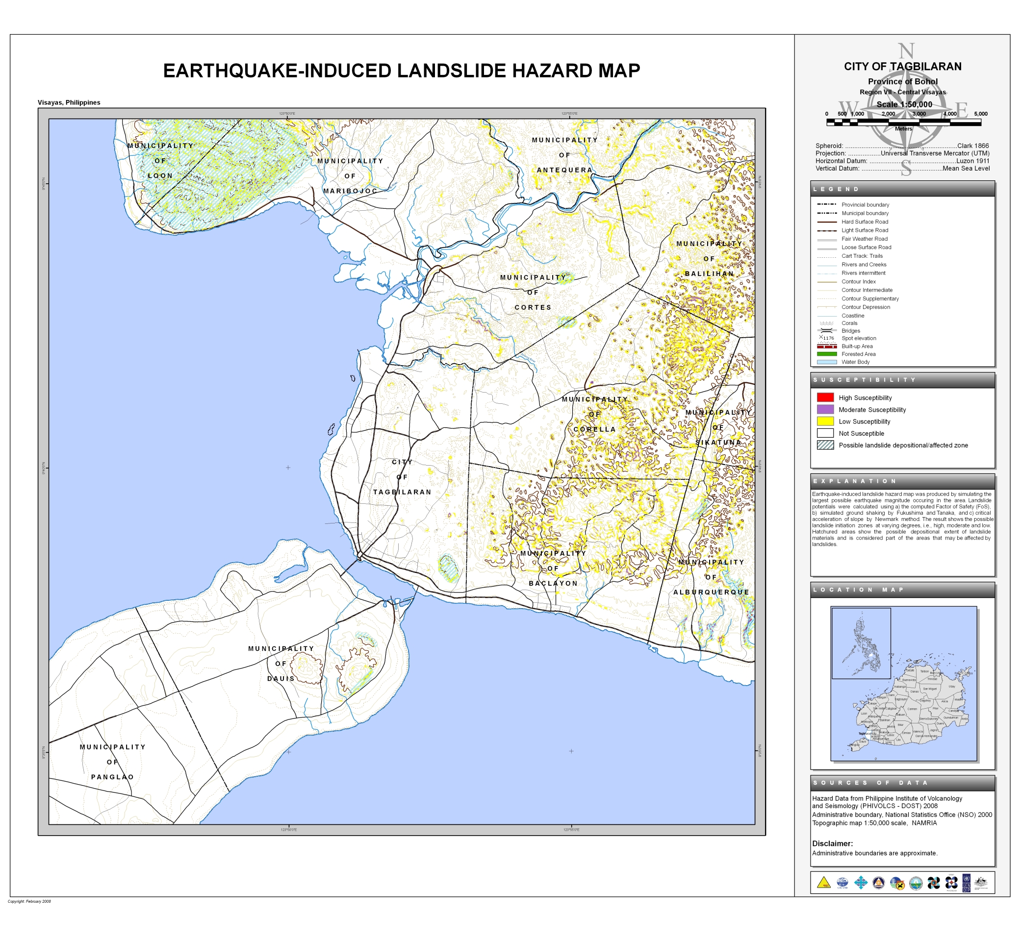 Bohol   Tagbilaran Earthquake Hazard Map 